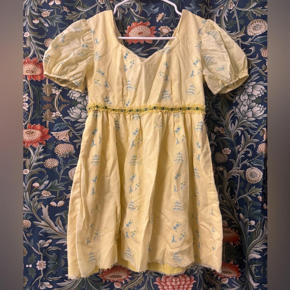 Charming Yellow Kids Dress